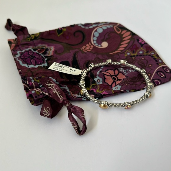 Brighton Monte Carlo Bangle Bracelet Silver/Gold NWT - Picture 1 of 14